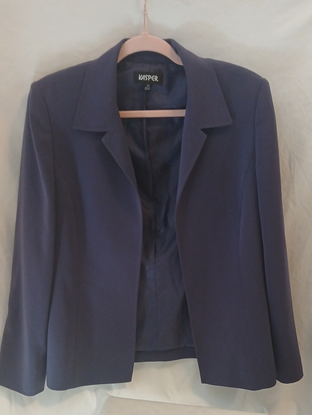 Kasper Women's Dark Navy Open-Front Blazer